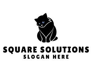 Cute Kitten Cat logo design