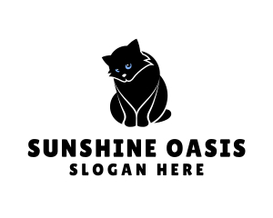 Cute Kitten Cat logo design