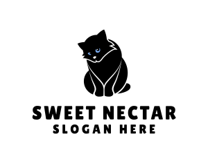 Cute Kitten Cat logo design