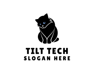 Cute Kitten Cat logo design