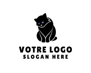 Fur - Cute Kitten Cat logo design