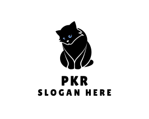 Cute Kitten Cat logo design