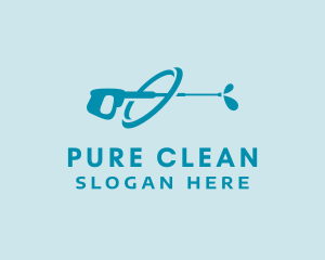 Blue Pressure Washing Cleaner logo design