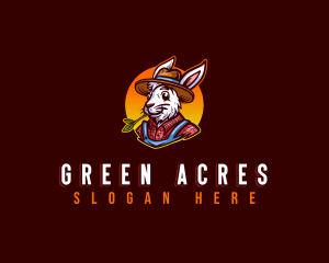 Farmer - Agricultural Rabbit Farmer logo design