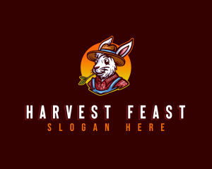 Agricultural Rabbit Farmer logo design