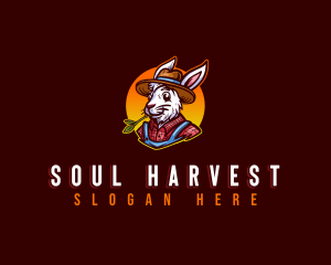 Agricultural Rabbit Farmer logo design