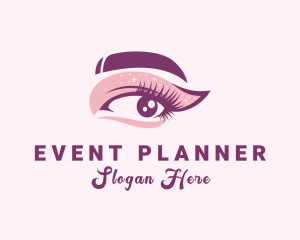 Makeup - Woman Eyelash Extension logo design