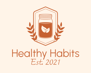 Healthy Kombucha Jar logo design