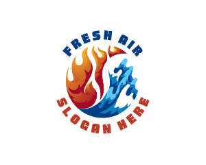 Fire Water Thermal Refrigeration logo design