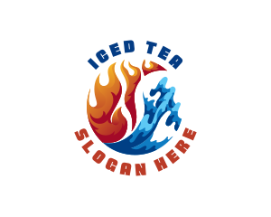 Fire Water Thermal Refrigeration logo design