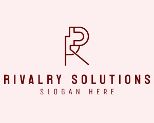 Modern Business Monoline Letter R logo design