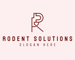 Modern Business Monoline Letter R logo design