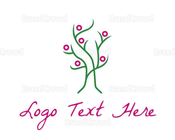 Pink Green Tree Logo