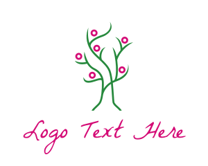 Pink Green Tree Logo