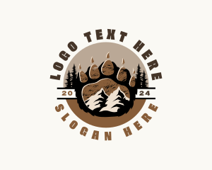 Wolf Paw - Paw Print Wildlife Outdoor logo design