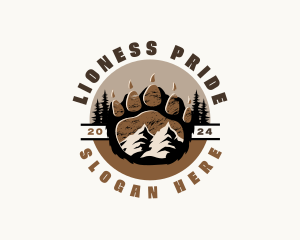 Paw Print Wildlife Outdoor Logo