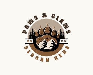 Paw Print Wildlife Outdoor logo design