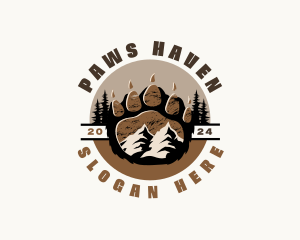 Paw Print Wildlife Outdoor logo design