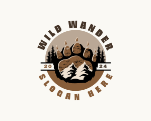 Paw Print Wildlife Outdoor logo design