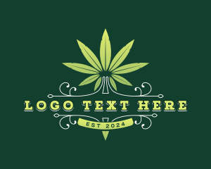 Hemp - Cannabis Marijuana Leaf logo design