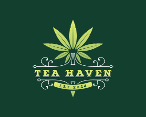 Cannabis Marijuana Leaf logo design