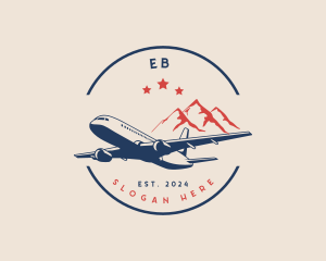 Mountain Flight Airplane Logo