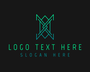 Futuristic - Security Company Letter X logo design