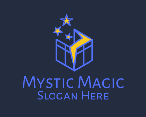 Sorcerer - Monoline Magic Box logo design