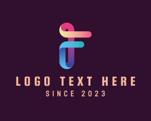 3D Digital Technology Letter F  logo design