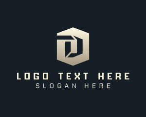Shape - Hexagon Technology Letter D logo design