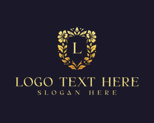 Shield - Elegant Floral Wedding logo design