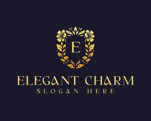 Elegant Floral Wedding logo design