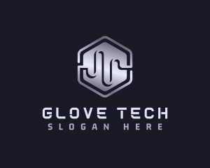 Hexagon Tech Wave logo design