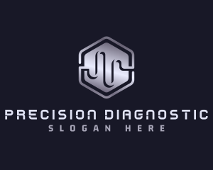 Diagnostic - Hexagon Tech Wave logo design