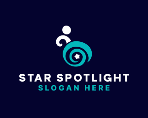 Disability Wheelchair Star logo design