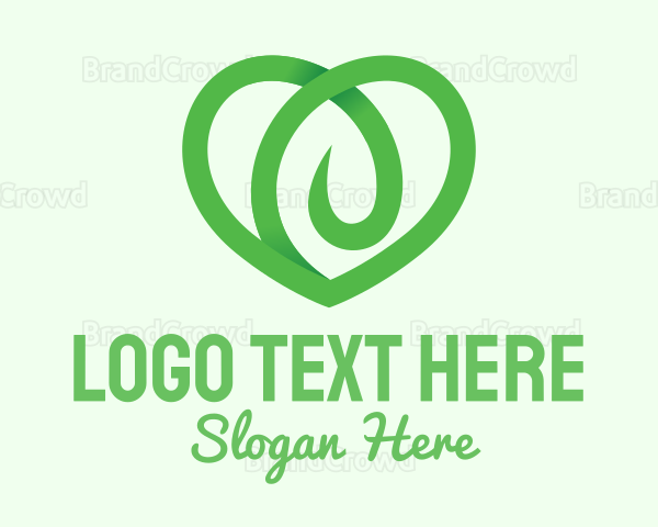 Green Eco Heart Logo