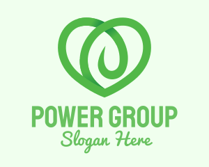 Green Eco Heart Logo