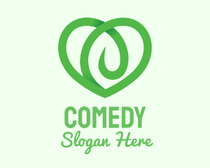 Green Eco Heart Logo
