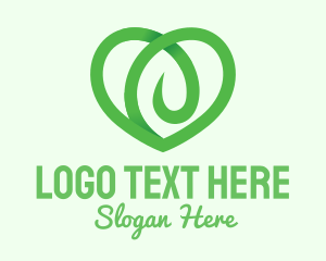 Green Eco Heart Logo