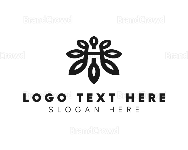 Flower Petal Letter H Logo