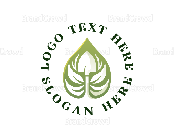 Agriculture Leaf Shovel Logo