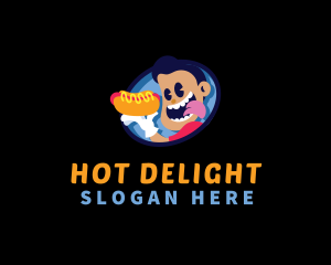 Hot Dog - Hot Dog Sandwich Food logo design