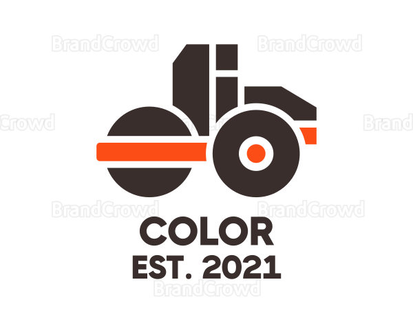 Minimalist Road Roller Logo