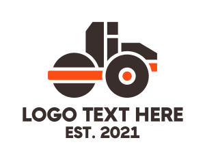 Service - Minimalist Road Roller logo design