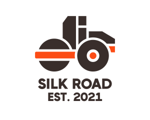 Minimalist Road Roller logo design