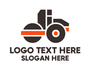 Minimalist Road Roller Logo