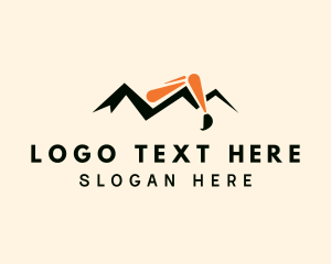 Excavation - Construction Excavation Mountain logo design