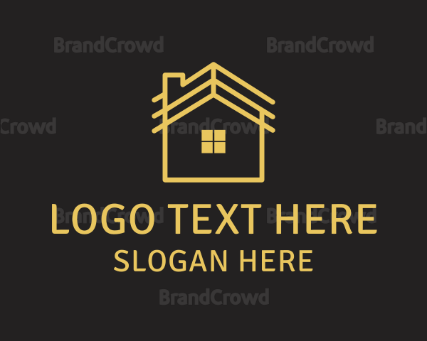 Simple Yellow House Logo