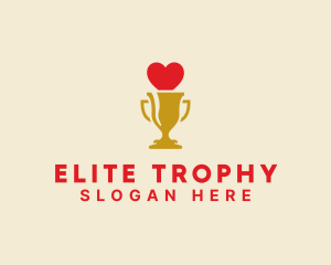 Trophy - Gold Love Trophy logo design