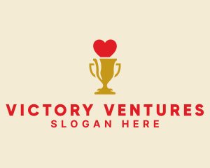 Winning - Gold Love Trophy logo design